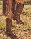 Echo Canyon Vegan Leather Western Buckle Boots