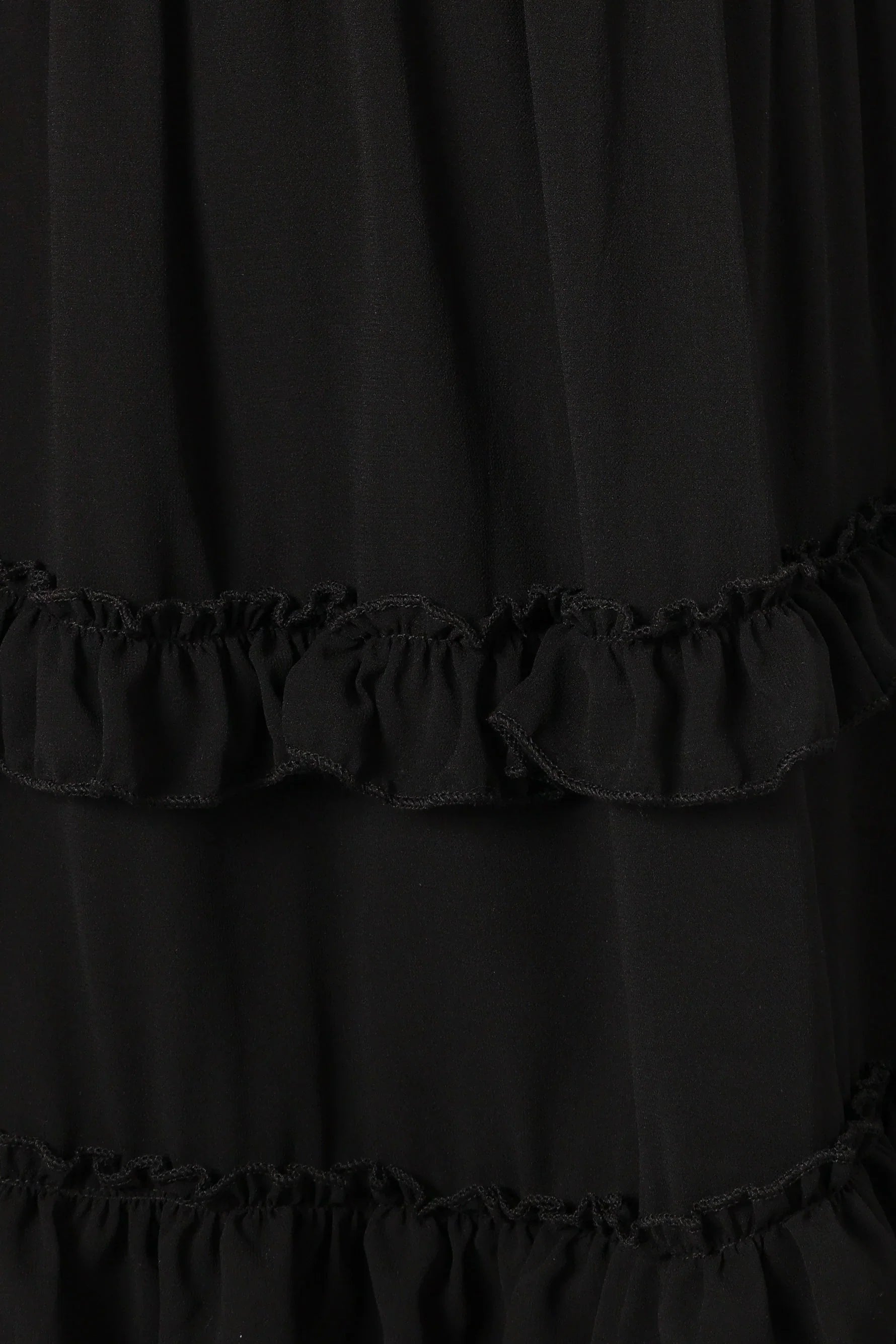 Marli Ruffle Midi Dress Black