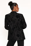 Ollie Burnout Blazer Black Velvet