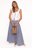 Laurita Maxi Skirt Navy Gingham