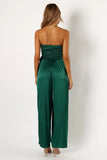 Tanya Strapless Jumpsuit Emerald