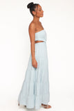 Cadence Strapless Maxi Dress Blue
