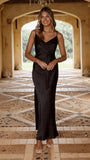 Yasmeen Tie Front Maxi Dress Black