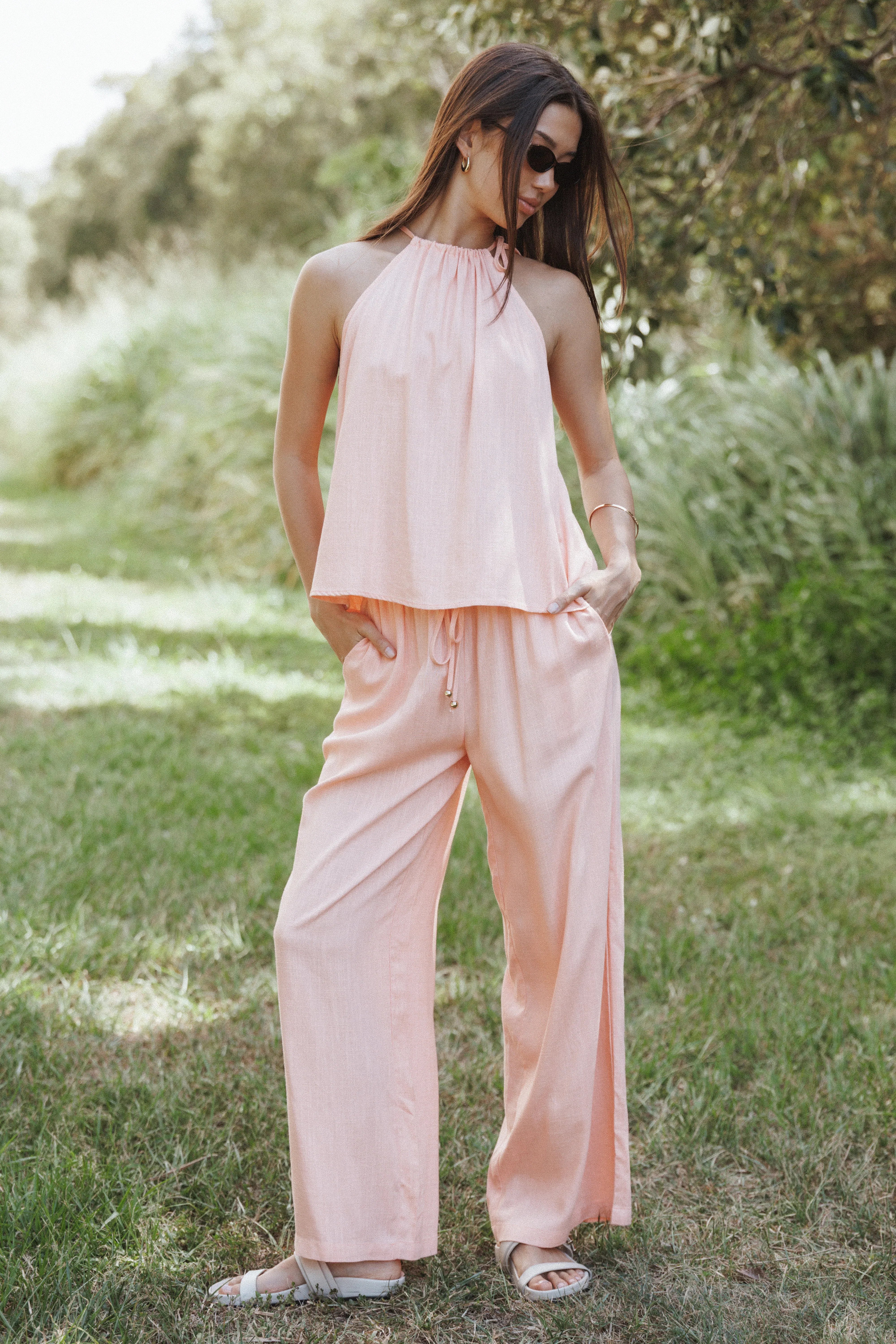 Wren Halter Tie Top Pink