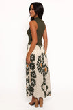 June Midi Dress Cream Olive