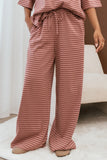Wilda Knit Pant Pink Red Stripe