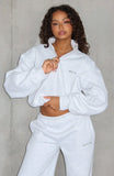 Test Drive Boxy Quarter Zip Sweater Grey Marle