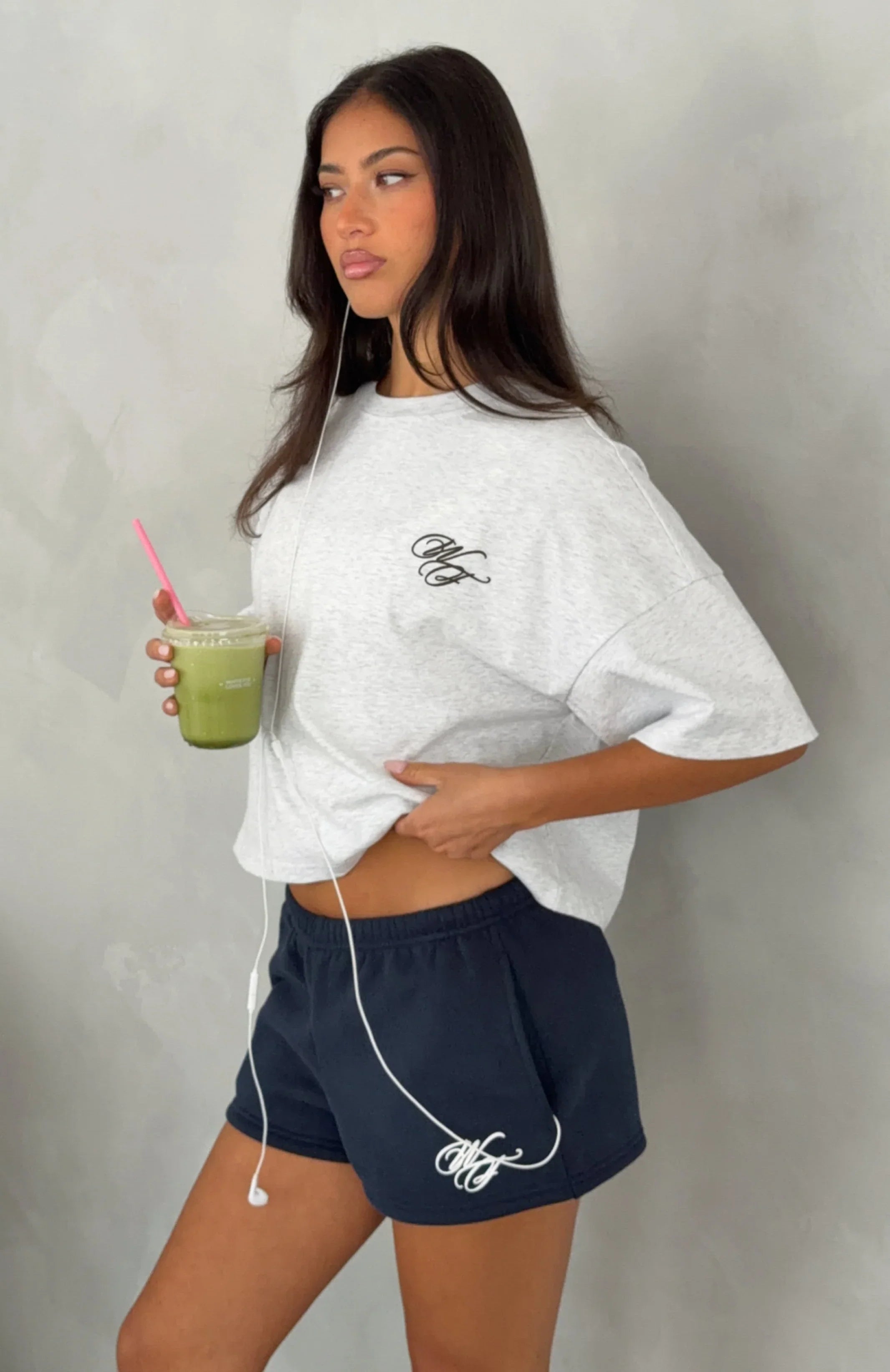 Studio 17 Raven Boxy Oversized Tee Grey Marle
