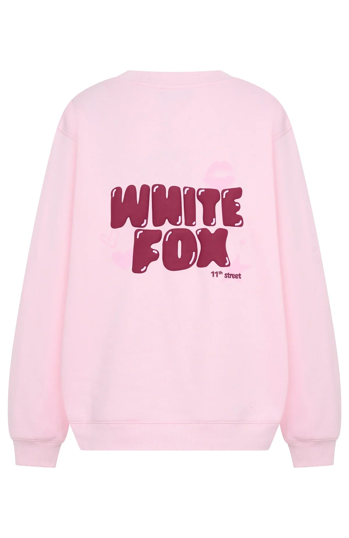 11th Street Sweet Kisses Oversized Sweater Pink Sugar