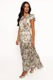 Lizzie Midi Dress Cream Floral