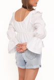 Bairbre Peasant Top White