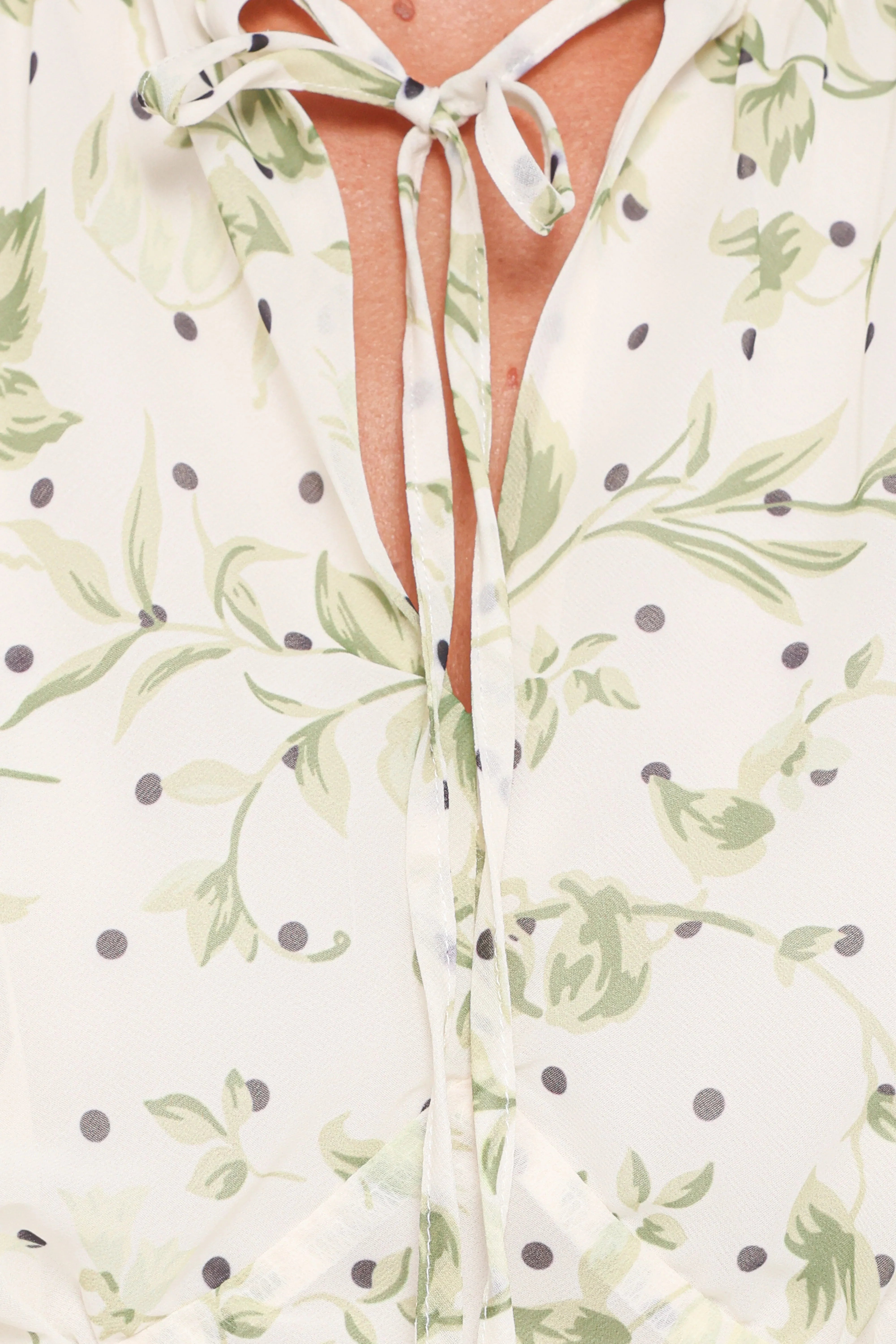 Aimee Mini Dress Green Leaf