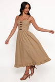 Robbins Midi Dress Beige Brown