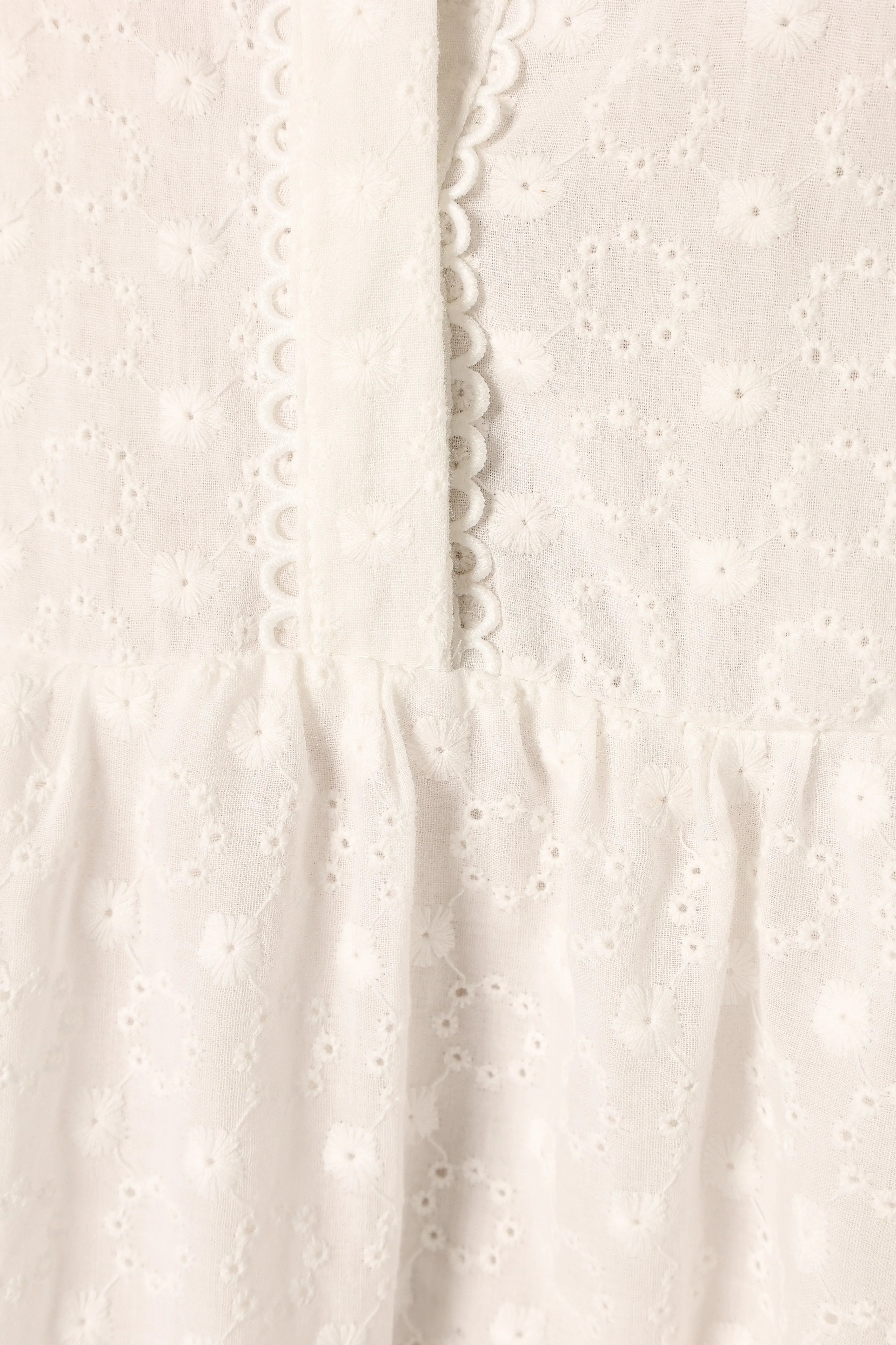 Delia Long Sleeve Mini Dress White