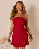 Sylviah Strapless Linen Mini Dress