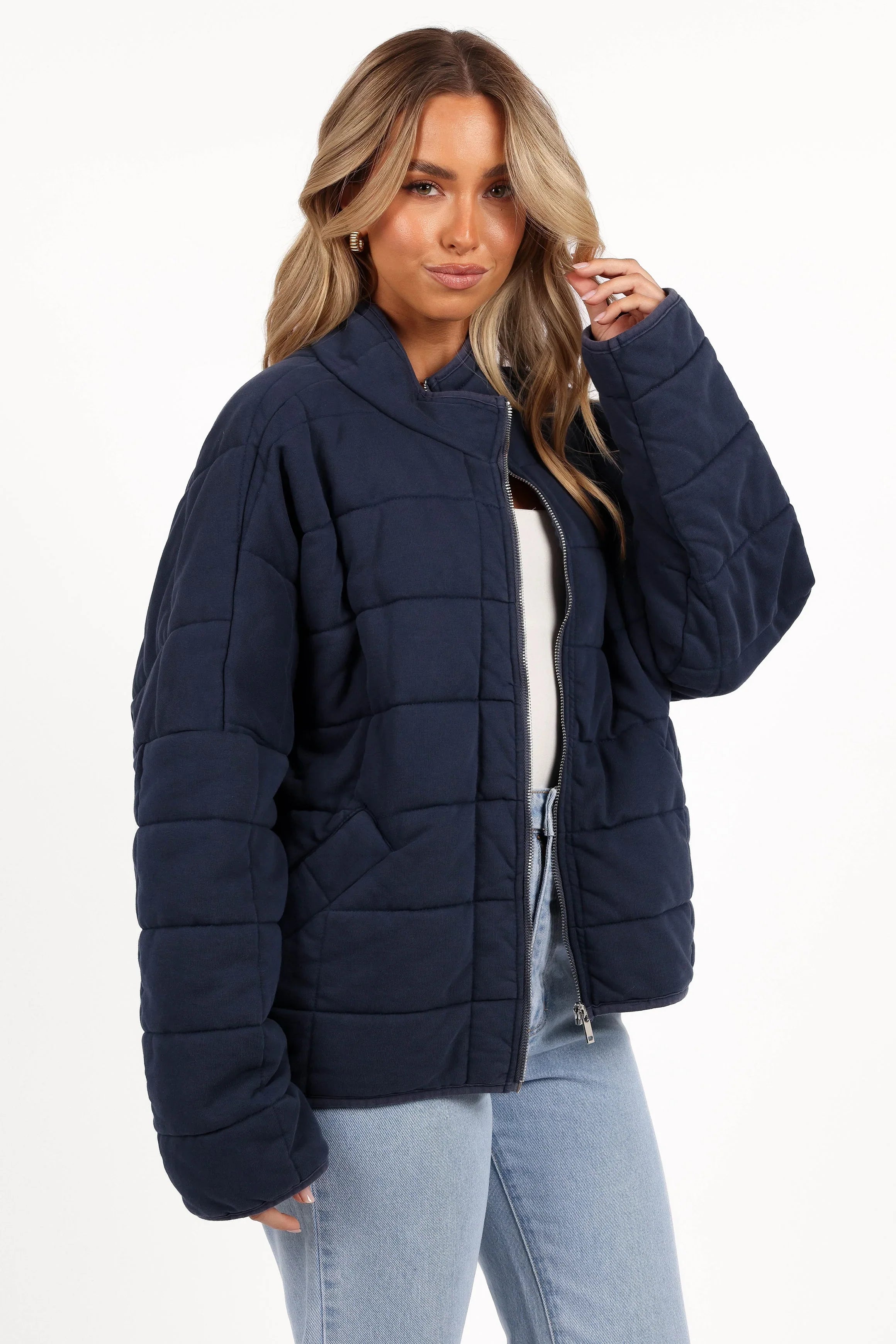 Alegra Quilted Jacket Navy