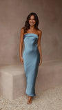 Gisele Maxi Dress Steel Blue