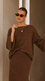 Cohen Knit Jumper Chocolate