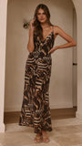 Sharn Maxi Dress Chocolate Zebra