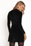 Taylor Velvet Mini Dress Black