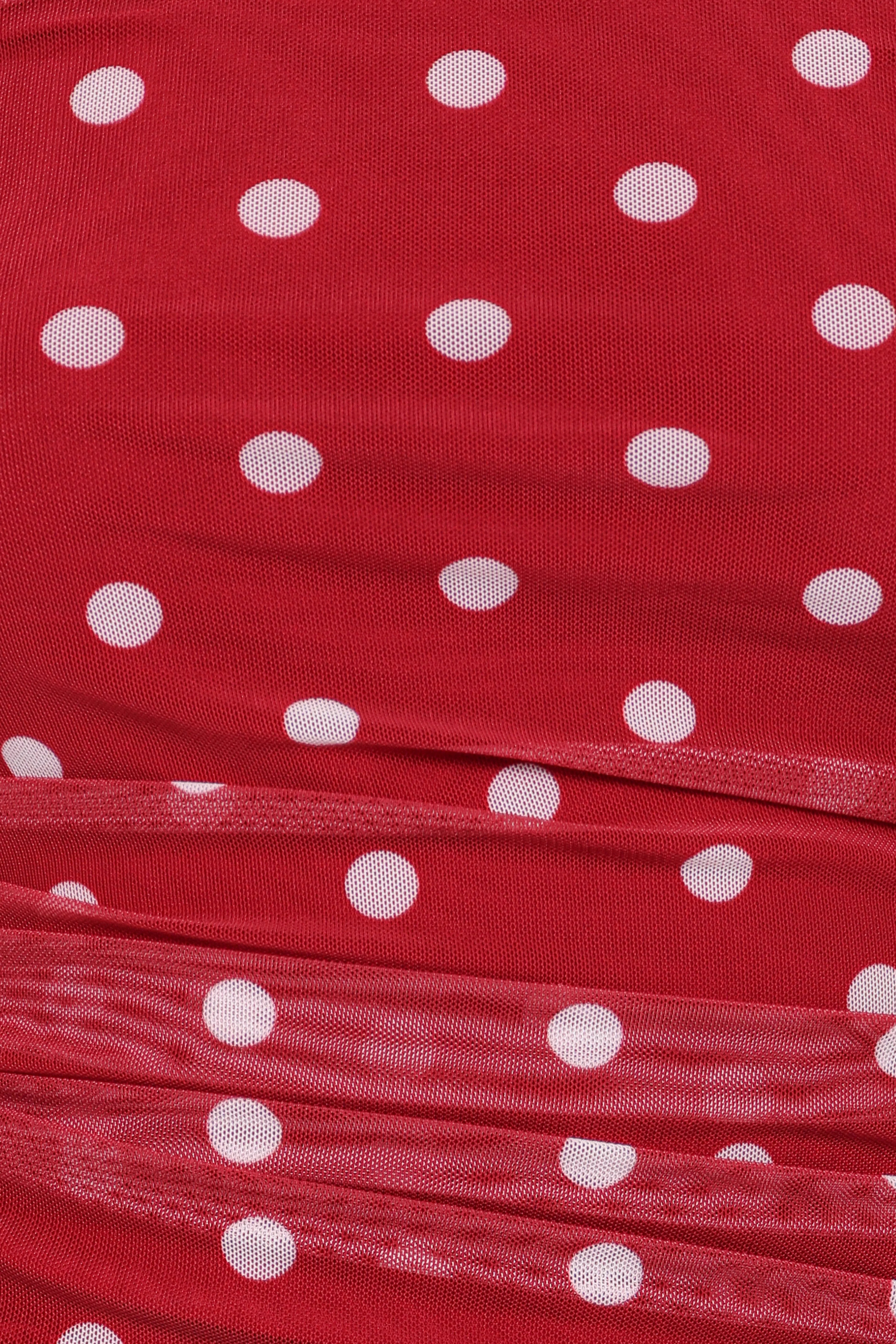 Tullia Strapless Top Red Polka Dot