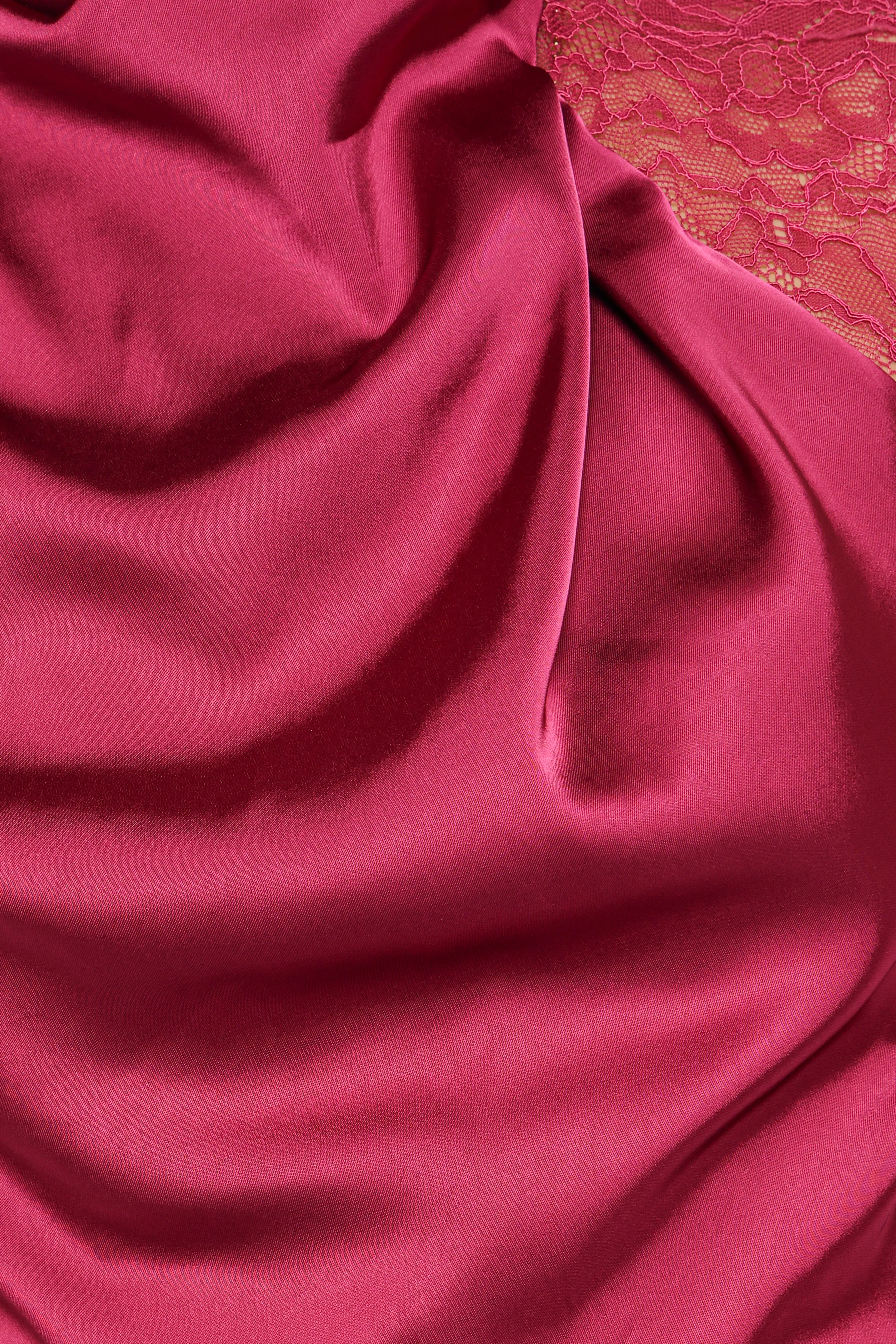 Brinley One Shoulder Jumpsuit Berry
