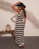 Soft Shore Zig Zag Crochet Cover Up Duster