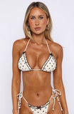 Daphne Bikini Top Cream Choc Polka Dot