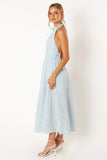 Taila Halterneck Midi Dress Blue Floral