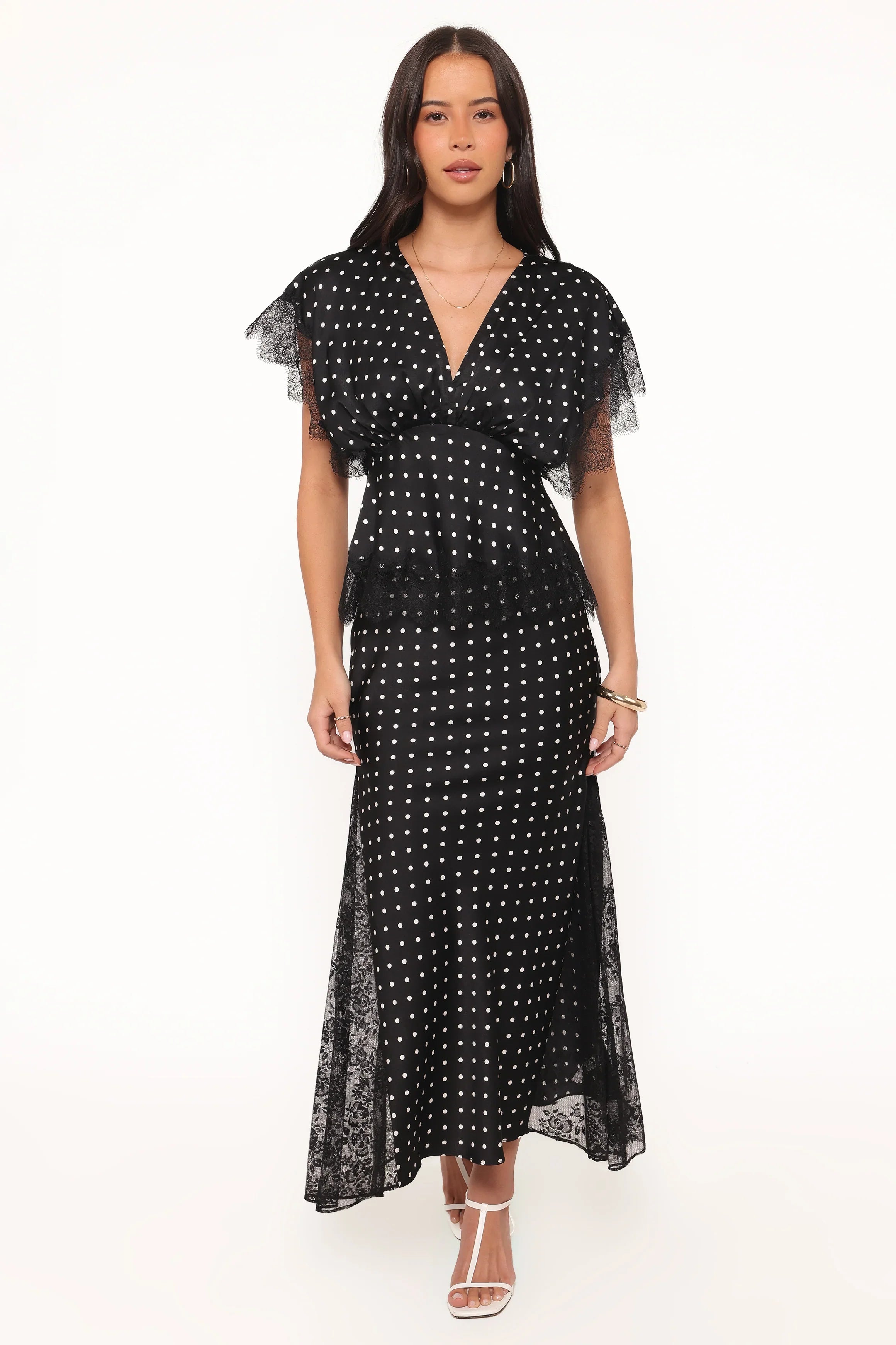 Ailbhe Lace Skirt Black Polka Dot
