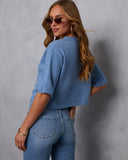Chic Escape Button Detail Short Sleeve Cardigan