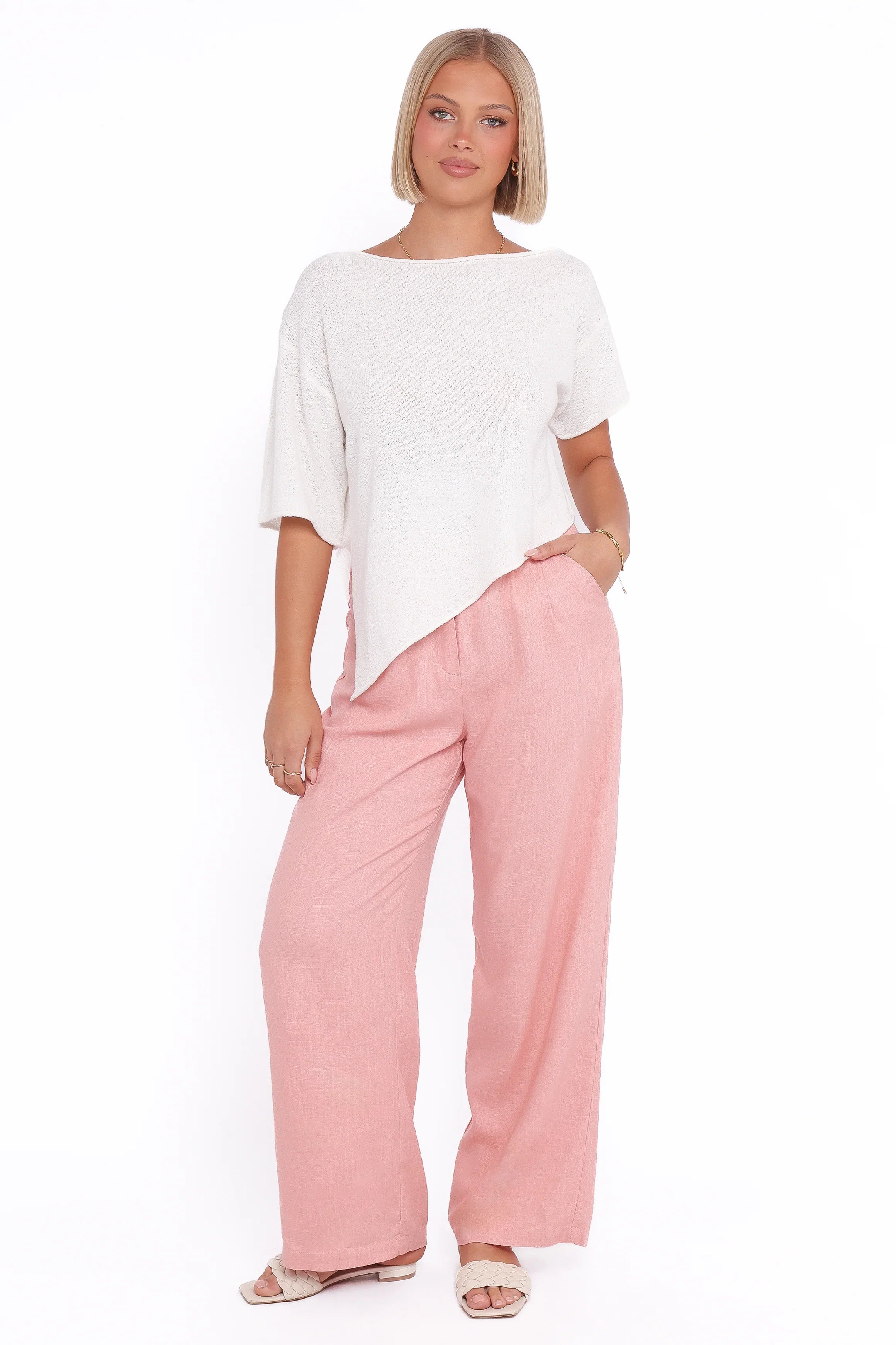 Ardena Boucle Knit Top Cream