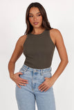 Ari Ribbed Tank Top Olive