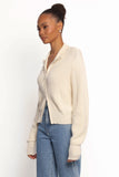 Kourtney Zip Cardigan Cream