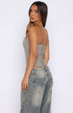 Bye Girl Strapless Bustier Taupe