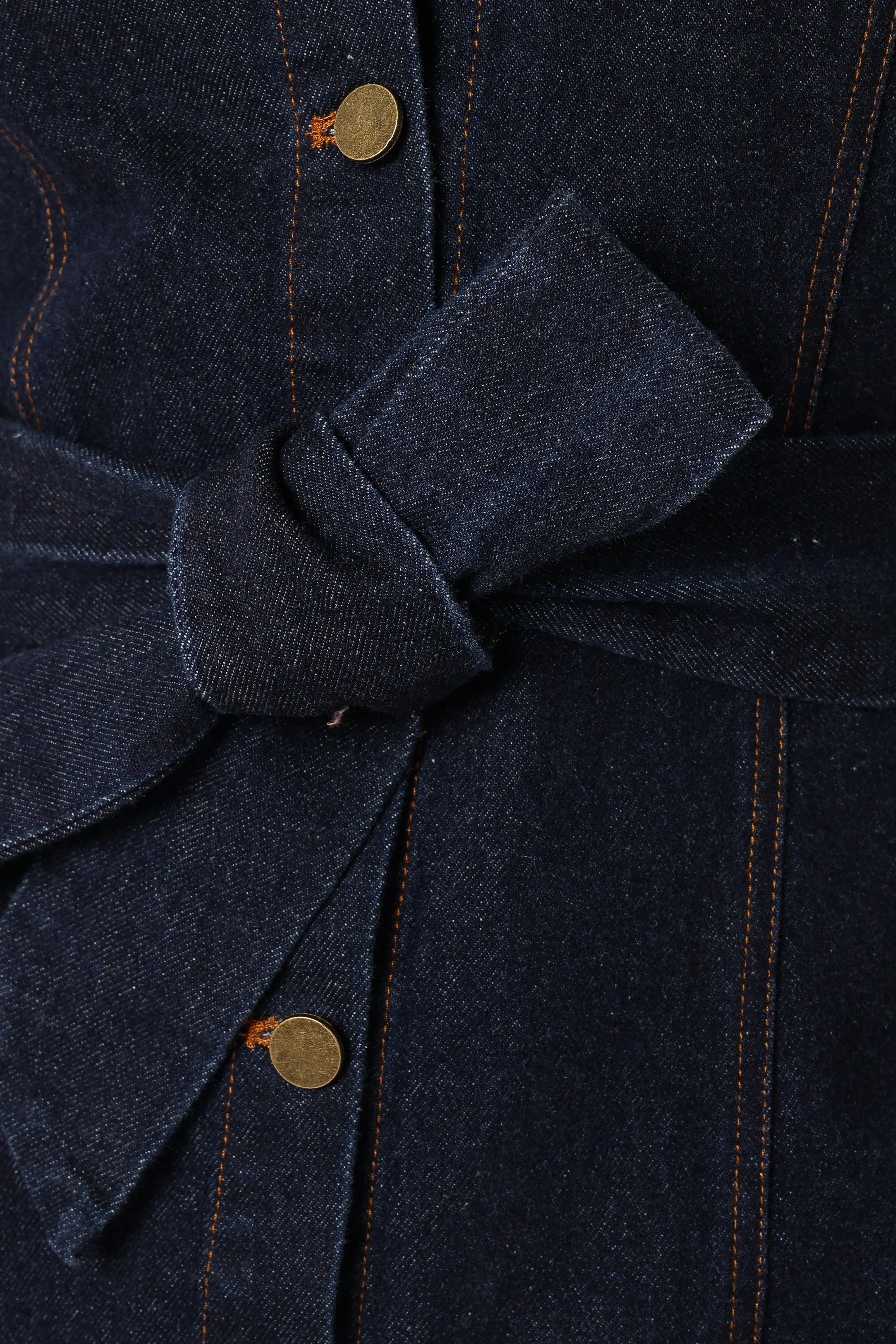 Natala Long Sleeve Mini Dress Denim