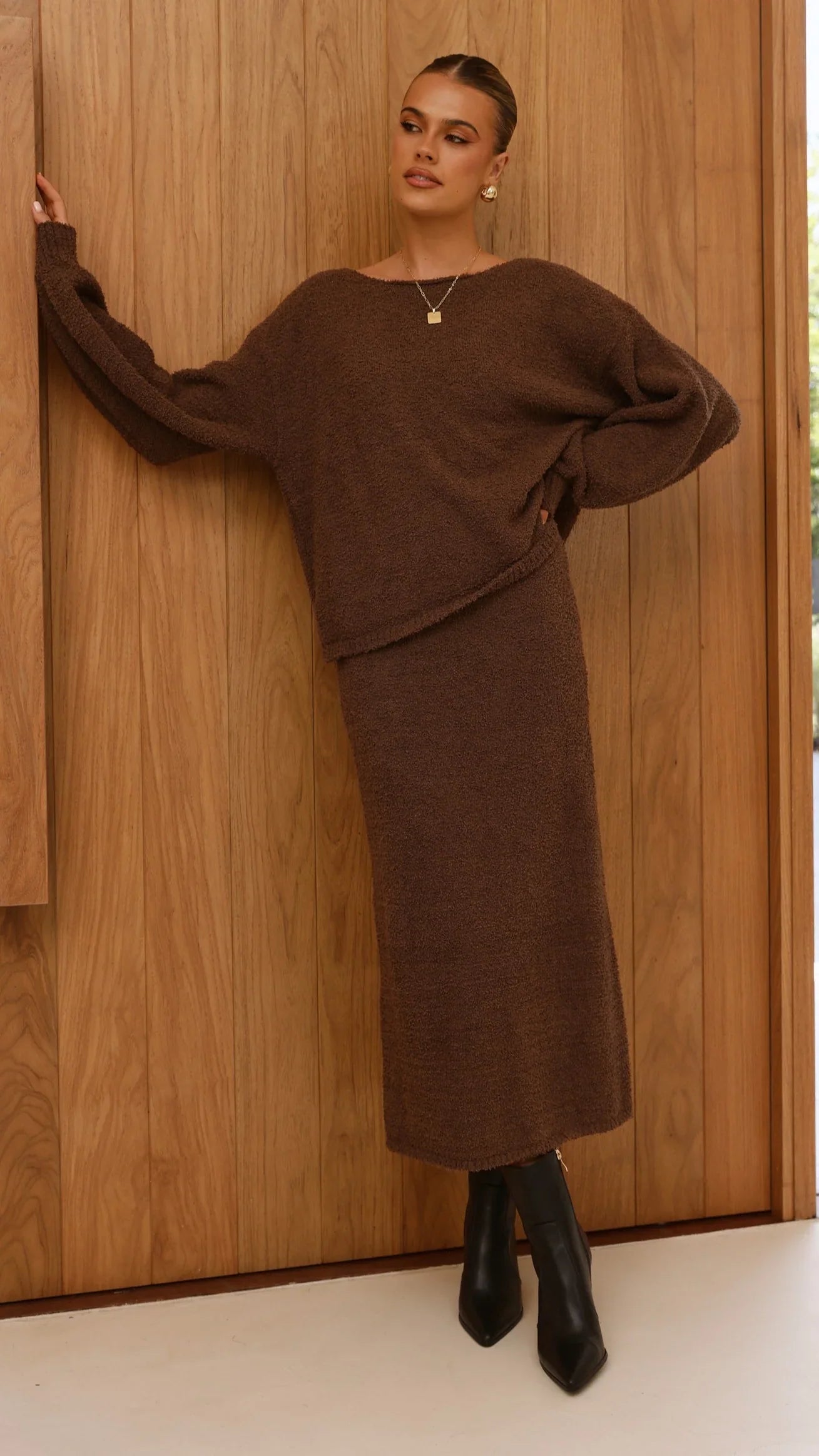 Cohen Knit Jumper Chocolate