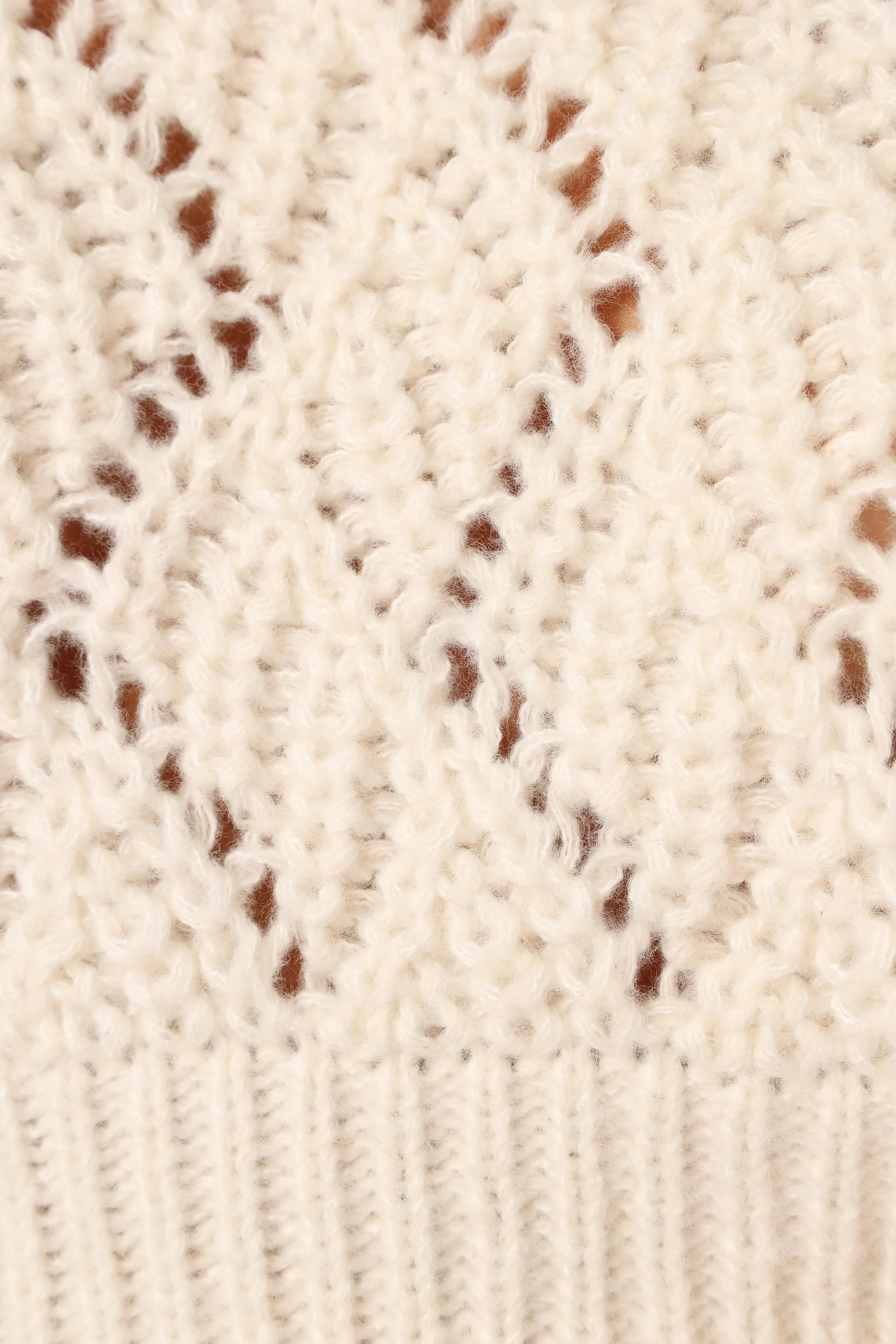 Birdie Tie Side Knit Sweater Cream