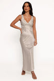 Lizza Maxi Dress White Polkadot