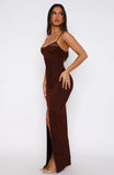 Just Be Friends Maxi Dress Chocolate