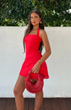 Its Up To Me Halter Mini Dress Red