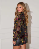 Slow Love Floral Chiffon Top