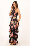 Sarona Halterneck Maxi Dress Black Floral