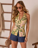 Charming Darling Floral Halter Neck Top