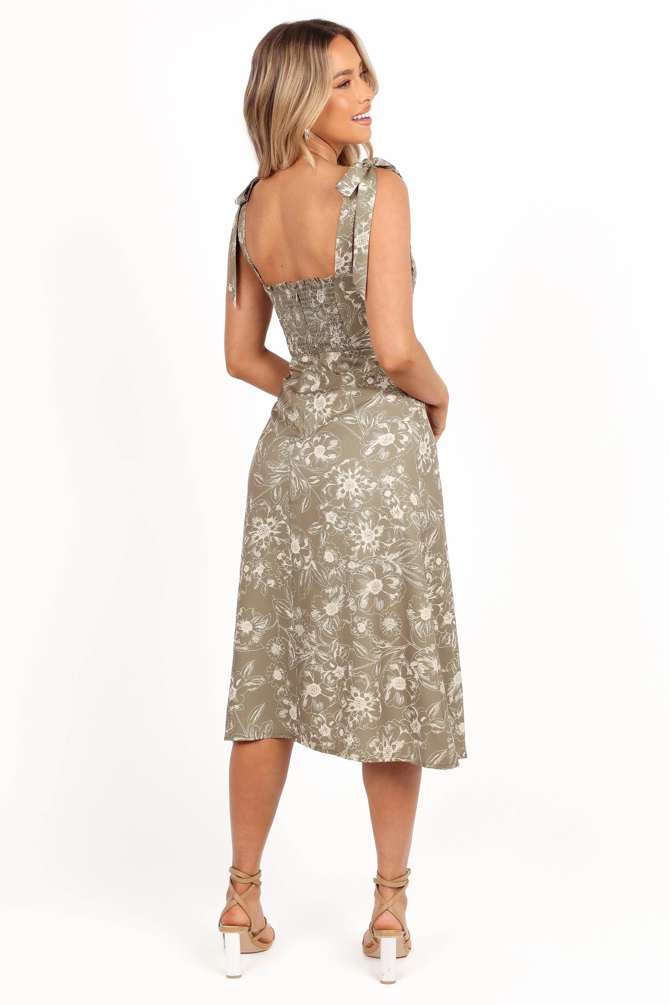 Laurel Dress Olive Floral
