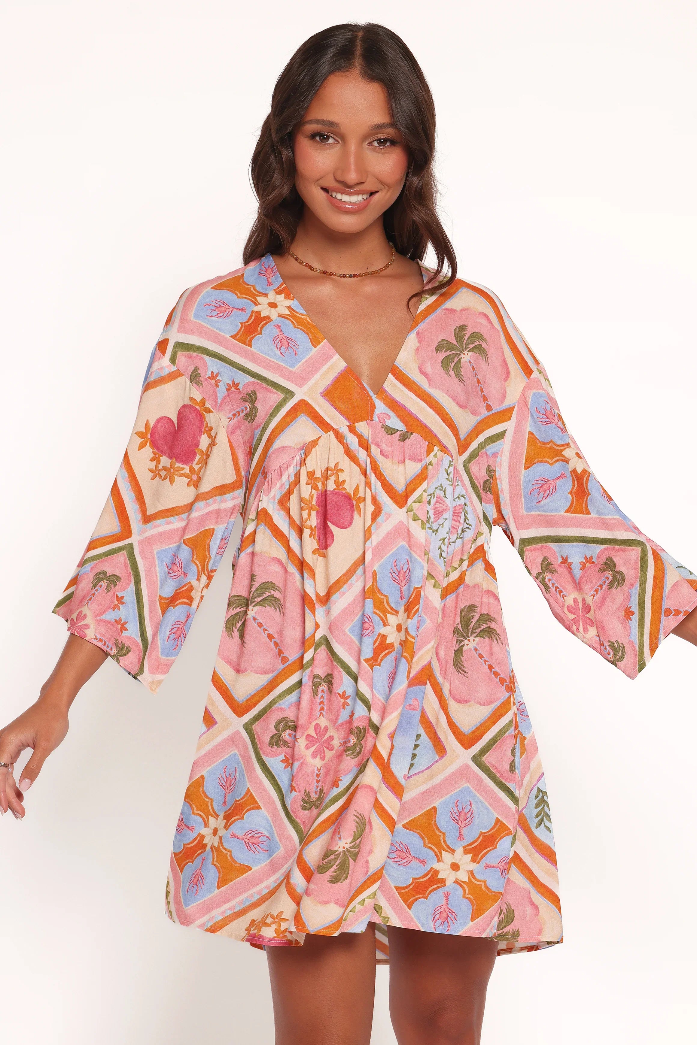 Zanna Mini Dress Multi Tile
