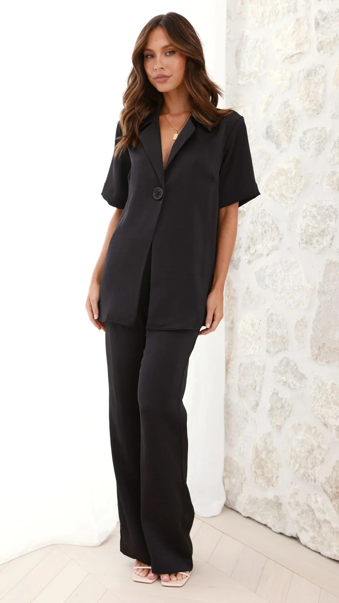 Imogen Button Shirt Black