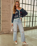 Good Swing Graphic Knit Cardigan