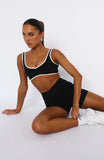 Ill Prove It Sports Crop Black White
