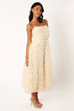 Kade Textured Midi Dress White